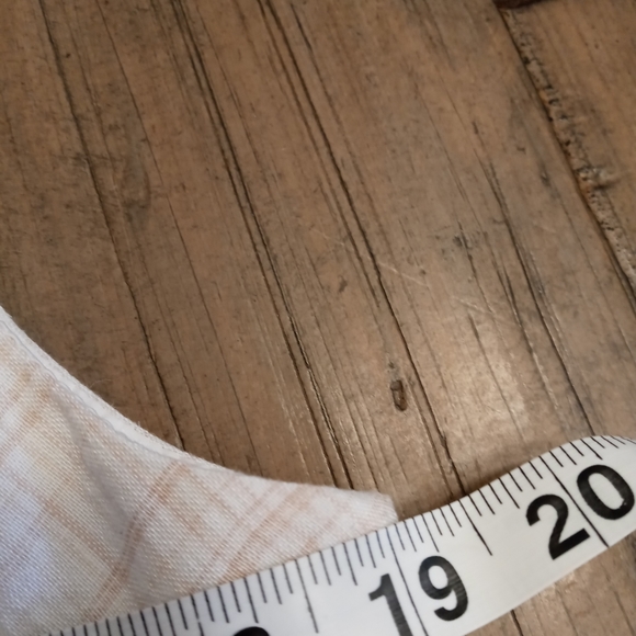 Shell/tank Sherry Taylor Collections, Medium, cream with dark Mustard plaid - Picture 5 of 7